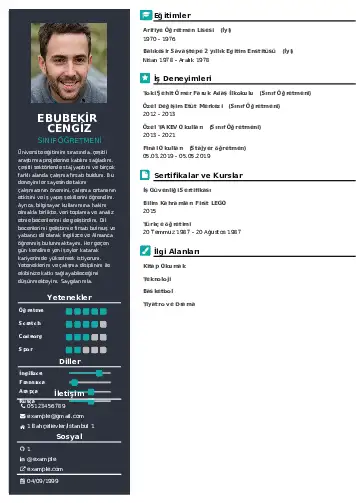 Sınıf Öğretmeni Cv Örnekleri cv indir